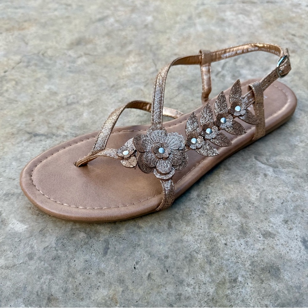Elegant Floral Embellished Sandals